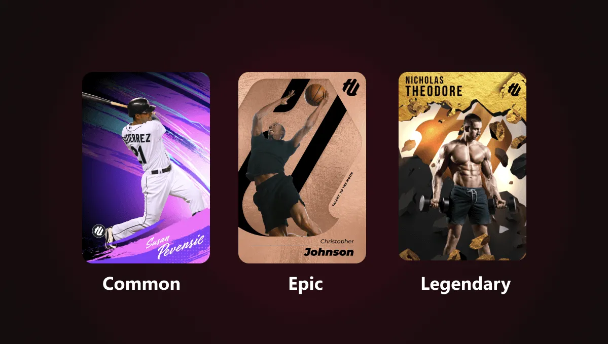 Common Rairty Rarity in Digital Trading Cards: Common to Legendary